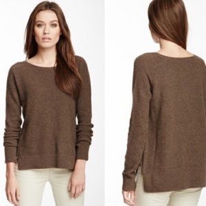 Vince. Side Button Yak Sweater Brown Small